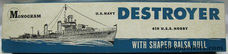 Monogram US Navy Destroyer DD-610 USS Hobby, B2 plastic model kit